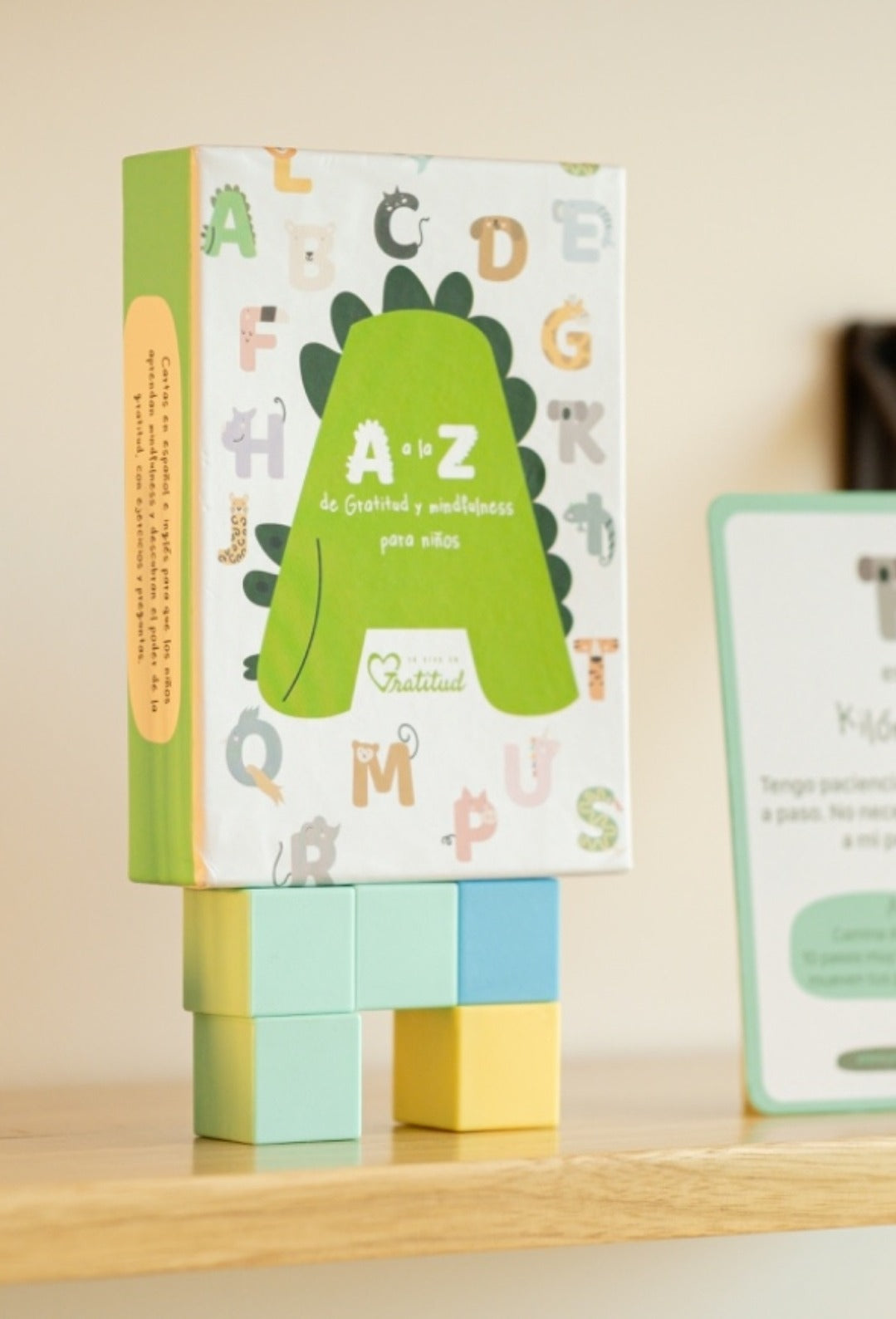 Cartas A-Z de Gratitud y Mindfulness | Tarjetas bilingües para niños
