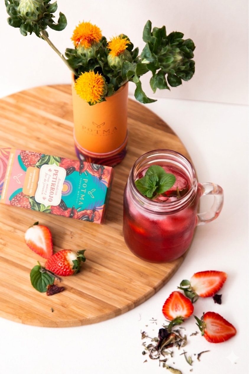 Petirrojo | Infusión natural de fresa, menta y flor de jamaica
