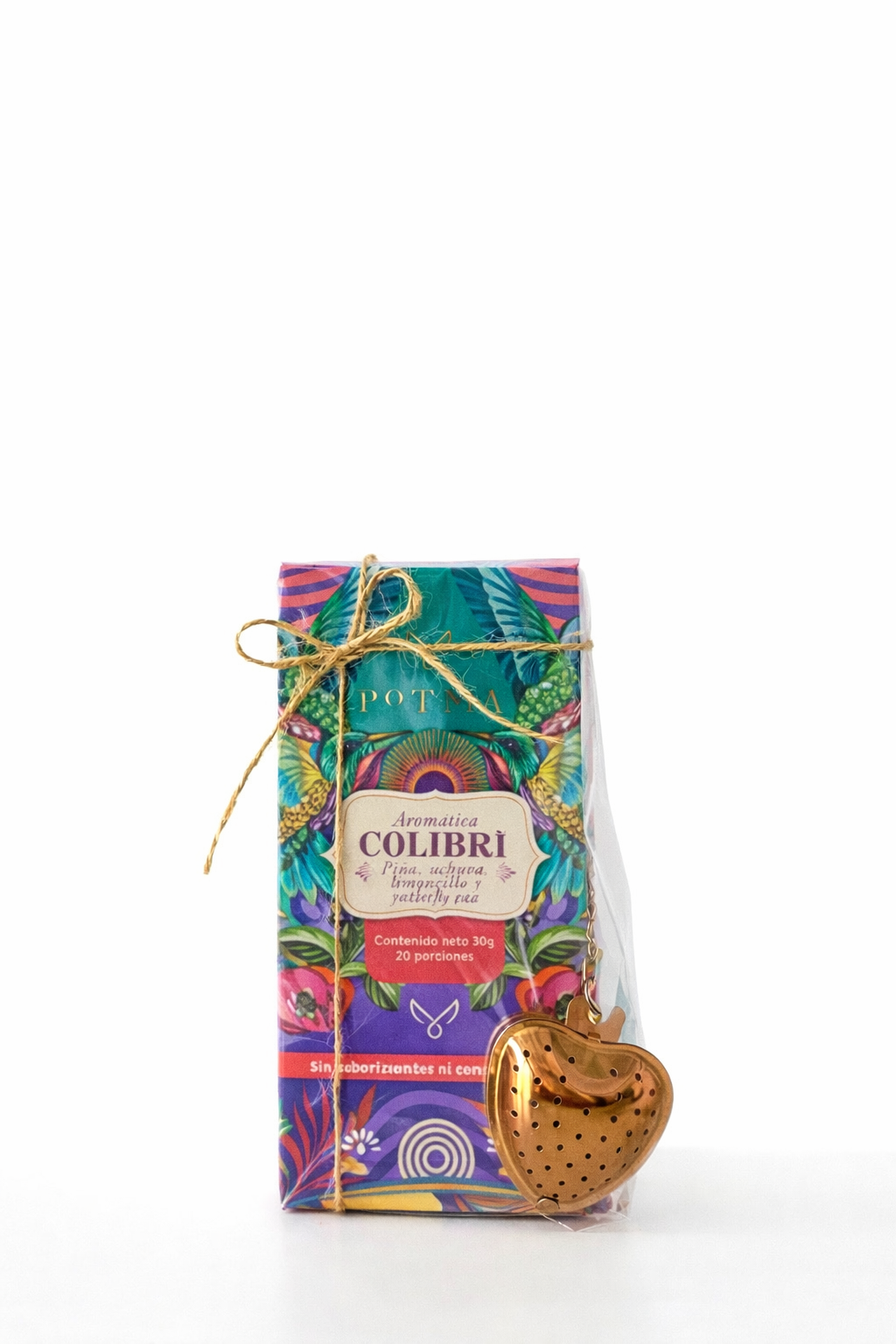 Colibrí | Infusión natural de piña, cidrón y butterfly pea con infusor