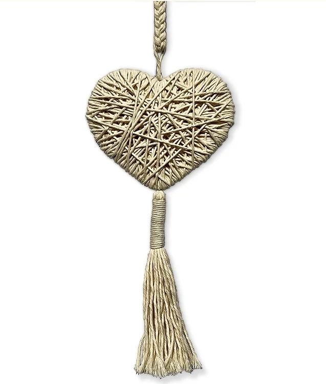 Corazón Decorativo Grande en Macramé