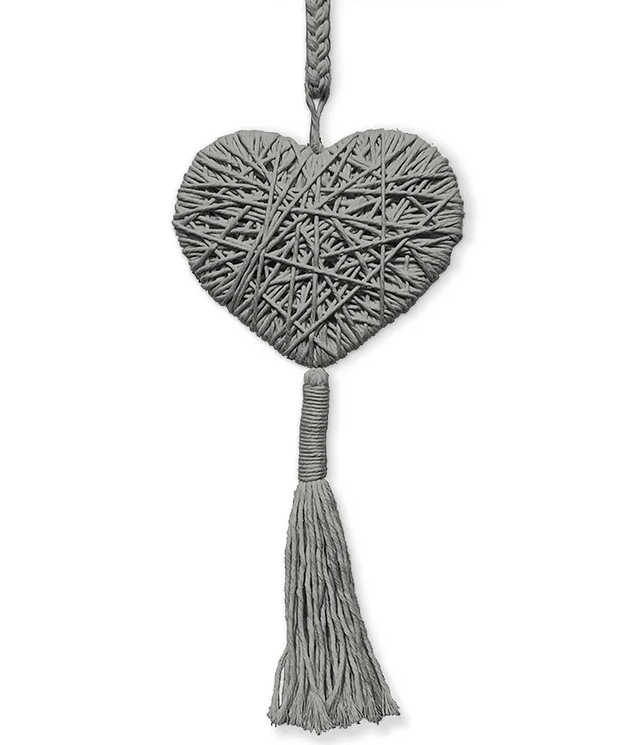Corazón Decorativo Grande en Macramé