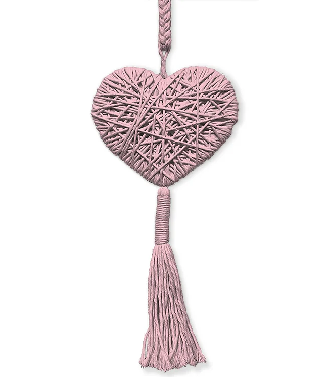 Corazón Decorativo Grande en Macramé