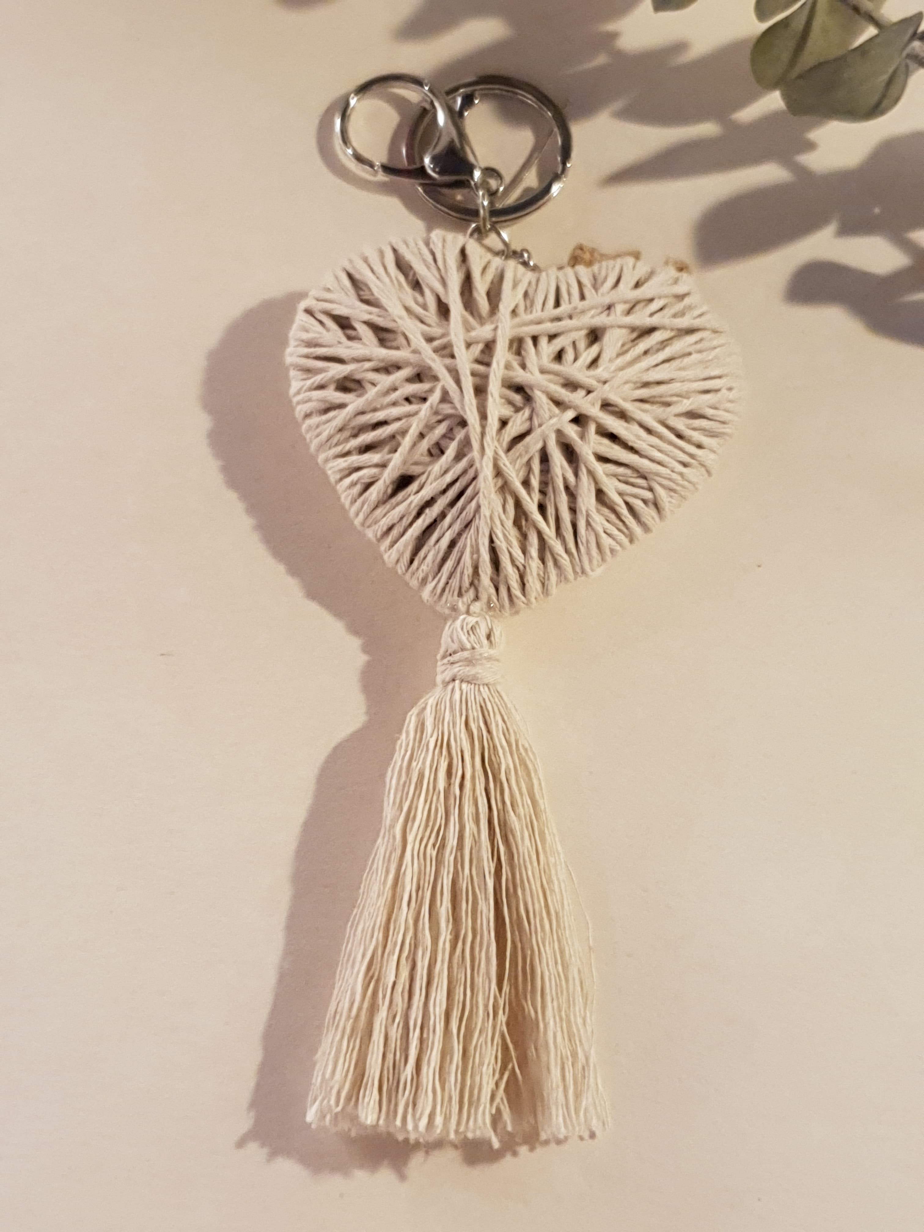 Llavero Corazón en Macramé