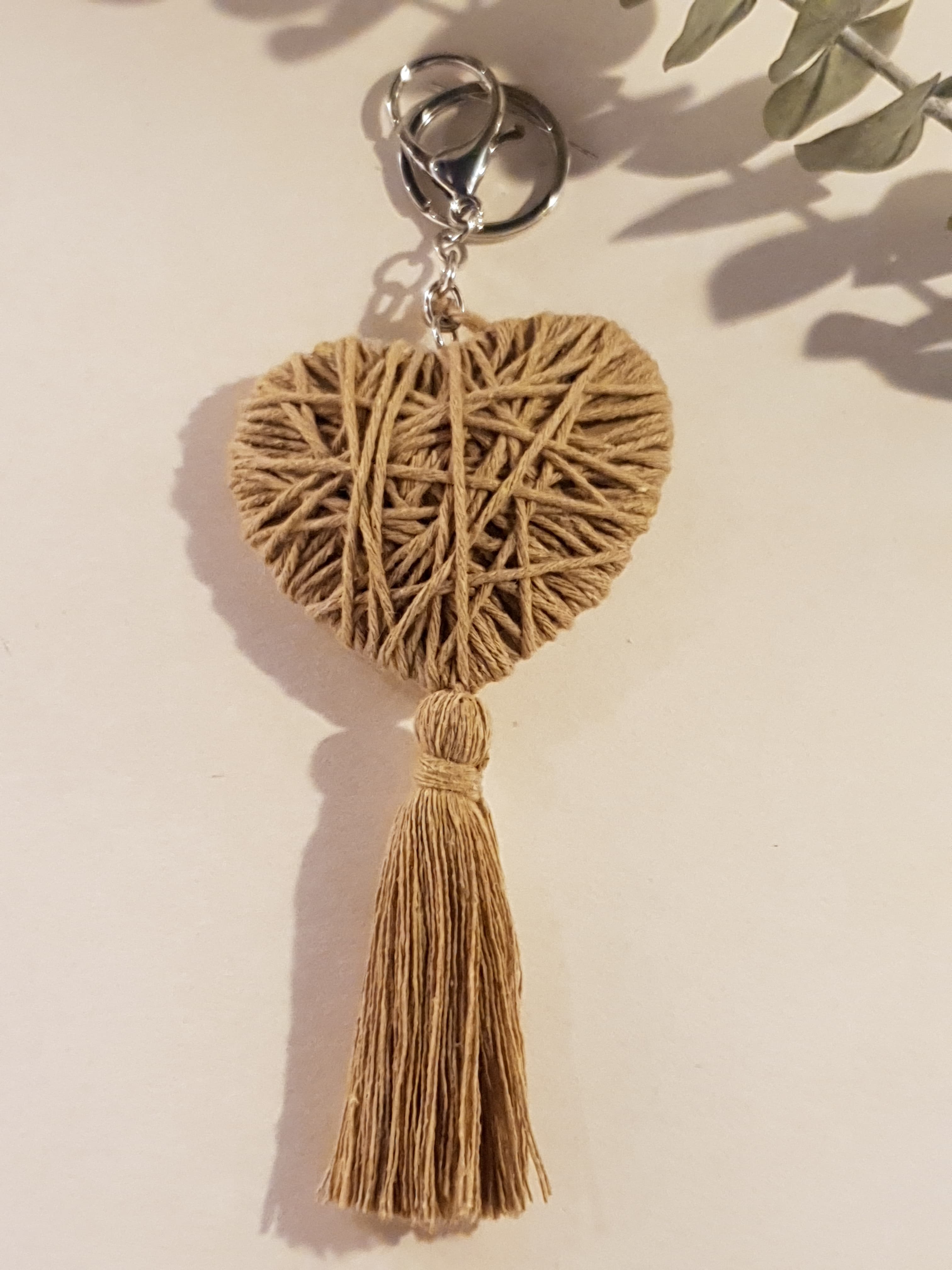 Llavero Corazón en Macramé