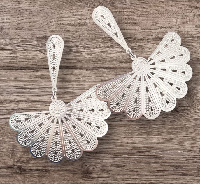 Arete Mariposa en Plata