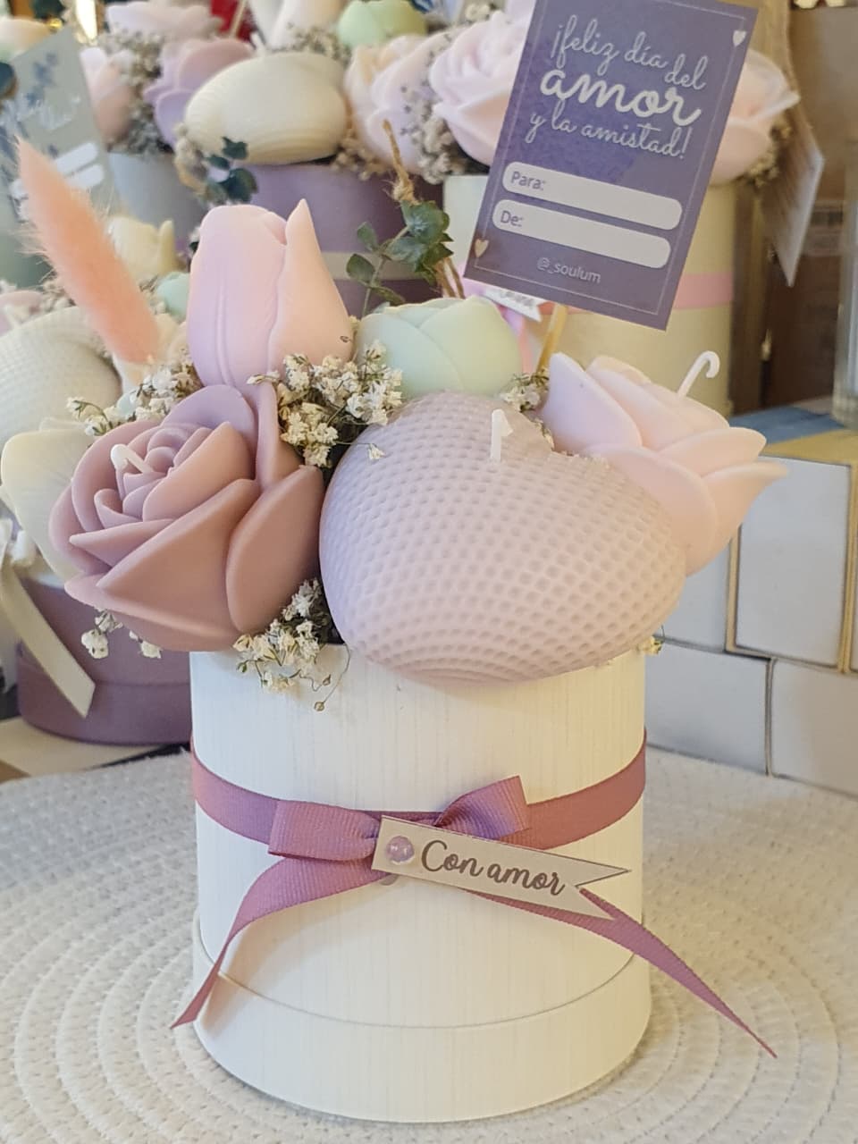 Bouquet Amor y Amistad en Caja Blanca