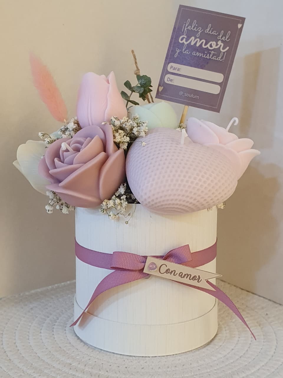 Bouquet Amor y Amistad en Caja Blanca