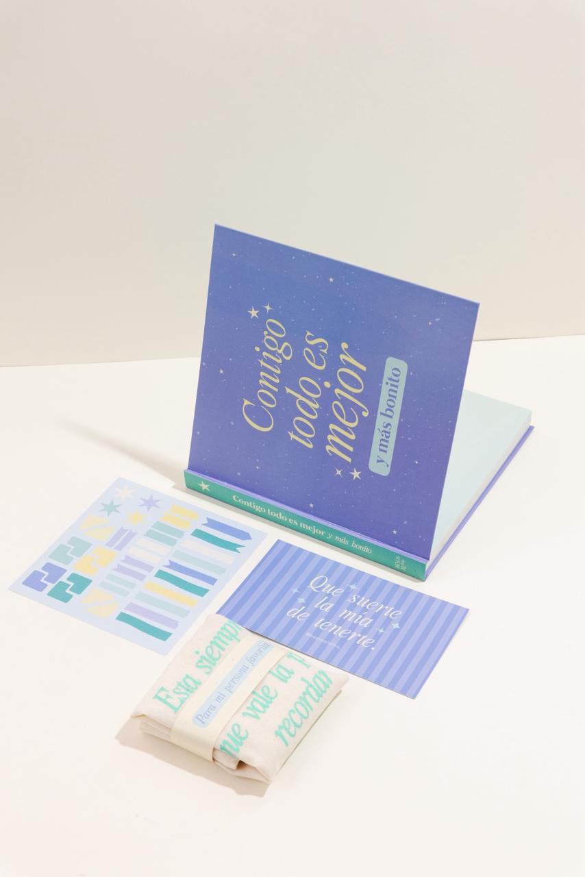 Libro Álbum “Contigo Todo es Mejor” – Regalo Personalizable con Fotos y Recuerdos
